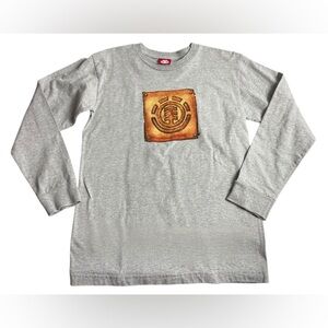 Element Gray Long Sleeve Kids Tee sport Y2K skate Snow